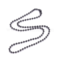 304 Stainless Steel Ball Chain Necklace&nbsp;NJEW-G340-05B-05