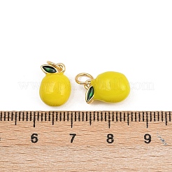 Brass Enamel Charms&nbsp;KK-B157-11G-02
