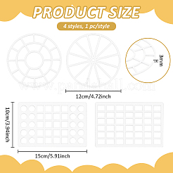 4Pcs 2 Styles Acrylic Watercolor Painting Template&nbsp;DIY-BC0017-15
