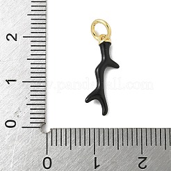 Brass Enamel Pendants&nbsp;KK-C110-29G-01