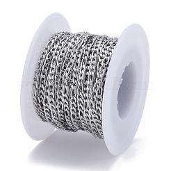 Tarnish Resistant 304 Stainless Steel Mother-Son Chains&nbsp;CHS-K001-32-3mm