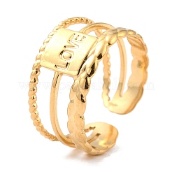 Ion Plating(IP) 304 Stainless Steel Finger Rings&nbsp;RJEW-L102-37G