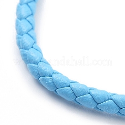 Braided Round Imitation Leather Bracelets Making&nbsp;BJEW-H610-03G-13