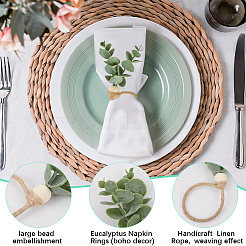 PVC Leaf Napkin Rings&nbsp;AJEW-CP0006-67A