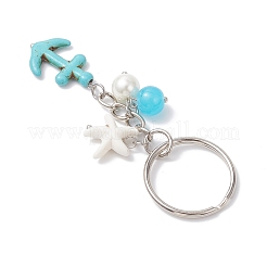 Synthetic Turquoise Pendant Keychains&nbsp;KEYC-JKC01396