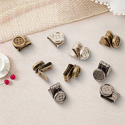 12Pcs 3 Colors Alloy Suspenders Replacement Clips No Sew Button Ends Adjustable Brace Clips For Overalls Pants Hats Garment&nbsp;BUTT-CY0001-35
