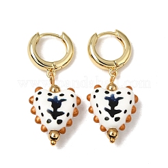 Brass Hoop Dangle Earrings&nbsp;KK-CBA8324-26G-02