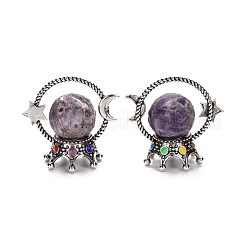 Natural Amethyst Sphere Display Decorations&nbsp;DJEW-G032-03AS-01