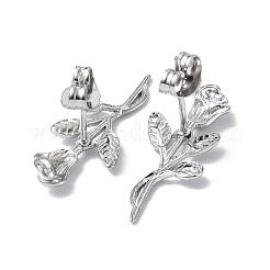 Non-Tarnish 304 Stainless Steel Flower of Life Stud Earrings for Women&nbsp;EJEW-F300-08P