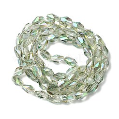 Transparent Electroplate Glass Beads Strands&nbsp;GLAA-K064-03B-HR02