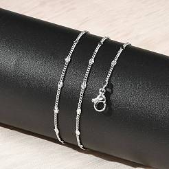 Brass Disc Twisted Chain Necklaces&nbsp;NJEW-A042-09P
