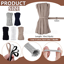 50M 5 Colors Flat Cotton Braided Cord&nbsp;OCOR-PH0006-79A