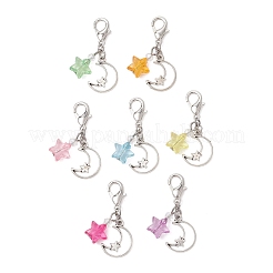 Transparent Acrylic with Glass Pendant Decorations&nbsp;HJEW-JM04643