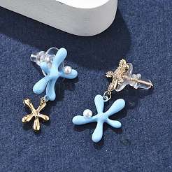 Brass Cubic Zirconia Stud Earrings&nbsp;EJEW-D301-03G-01