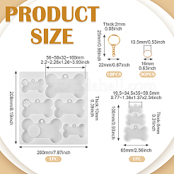 2Pcs 2 Styles DIY Pendant Silicone Molds&nbsp;SIMO-TA0001-10