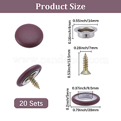 20Sets Leather Car Roof Buckle Fastener&nbsp;IFIN-GF0001-65A