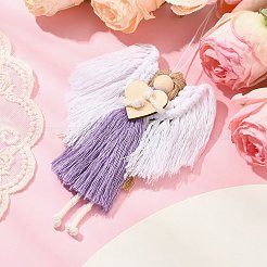Angel Handmade Woven Macrame Cotton Thread Pendant Decorations&nbsp;HJEW-JM02454-02
