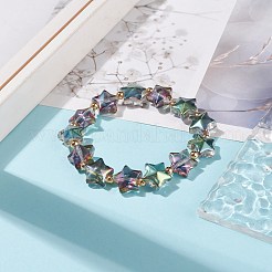 Glass Star Beaded Stretch Bracelet for Women&nbsp;BJEW-JB08273
