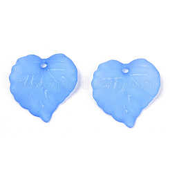 Transparent Frosted Acrylic Leaf Charms&nbsp;FACR-ZX003-01E