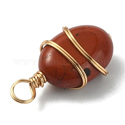 Natural Mixed Gemstone Copper Wire Wrapped Pendants&nbsp;PALLOY-JF02251