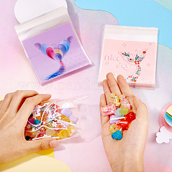 100Pcs 2 Colors Square Plastic Cellophane Self Seal Bags&nbsp;ABAG-TA0001-32