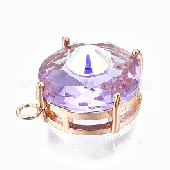 Transparent Faceted Glass Pendants&nbsp;GLAA-S193-035B-LG