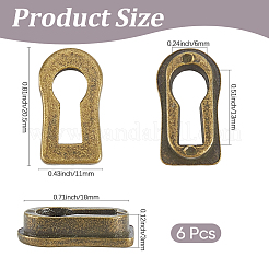 6Pcs Alloy Decorative Keyhole&nbsp;FIND-CN0002-36A