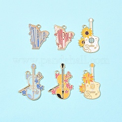 12Pcs 6 Styles Alloy Enamel Pendants&nbsp;ENAM-FS0002-58