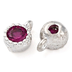 Brass Micro Pave Cubic Zirconia Charms&nbsp;KK-Z089-11S-01