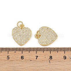 Brass Micro Pave Cubic Zirconia Pendants&nbsp;KK-F919-30B-G