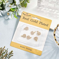 6Pcs Halloween Brass Cubic Zirconia Pendants&nbsp;ZIRC-BBC0003-41