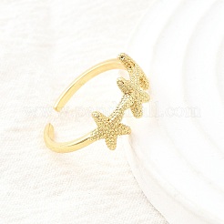 Brass Cuff Rings for Women&nbsp;RJEW-F184-08C-G