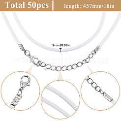 50Pcs Waxed Imitation Leather Cord Necklace Makings&nbsp;MAK-SP0001-04A