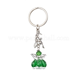 Glass & Tibetan Style Alloy Keychain&nbsp;KEYC-MZ00037-09