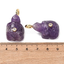 Natural Amethyst Carved Pendants&nbsp;G-H357-03G-09