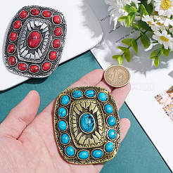 2Pcs 2 Colors Alloy Smooth Buckles&nbsp;AJEW-WR0001-99