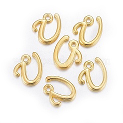 Golden Plated Alloy Letter Pendants&nbsp;LS-X-PALLOY-J718-01G-U