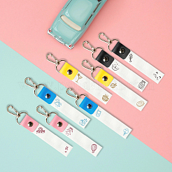 PU Leather & Cotton Name Marker Keychain&nbsp;AJEW-WH0514-034