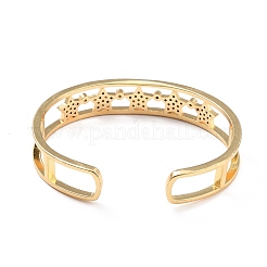 Colorful Cubic Zirconia Star Open Cuff Bangle&nbsp;BJEW-A123-15G