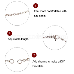 201 Stainless Steel Cable Chain Necklace Making&nbsp;STAS-CJ0001-11P