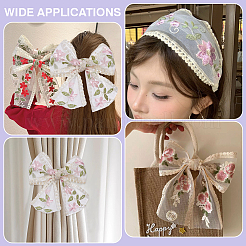 Polyester Lace Trim&nbsp;OCOR-WH0111-60