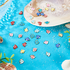 35Pcs 7 Colors Stainless Steel Enamel Charms&nbsp;STAS-TA0005-39