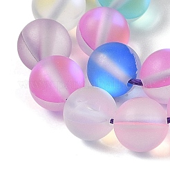 Electroplated Synthetic Moonstone Beads Strands&nbsp;G-C131-B01-02