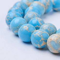 Synthetic Regalite/Imperial Jasper/Sea Sediment Jasper Bead Strands&nbsp;G-P284-02-10mm
