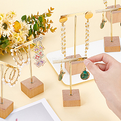 6Pcs 3 Sizes Iron T Bar Earring Display Stands&nbsp;EDIS-FG0001-78