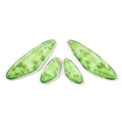 Transparent Resin Wing Earrings Pendants&nbsp;FIND-TAC0006-58E