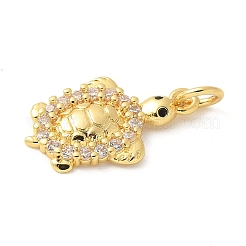 Brass Micro Pave Cubic Zirconia Pendants&nbsp;KK-U053-04G
