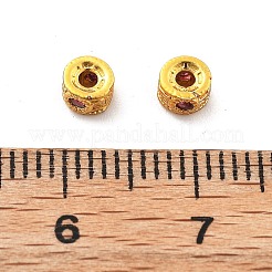 Brass Micro Pave Cubic Zirconia Beads&nbsp;KK-R216-11G-02