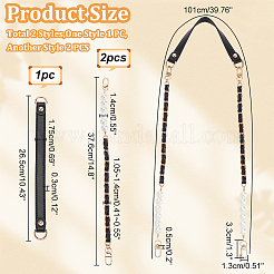 3Pcs 2 Style PU Leather Shoulder Strap & ABS Plastic Imitation Pearl Bag Chain Straps&nbsp;FIND-WR0009-24