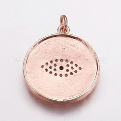 Brass Micro Pave Cubic Zirconia Pendants&nbsp;ZIRC-E143-67